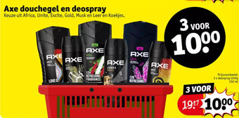 Kruidvat Axe douchegel en deospray aanbieding