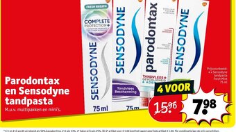 Kruidvat Parodontax en Sensodyne tandpasta aanbieding