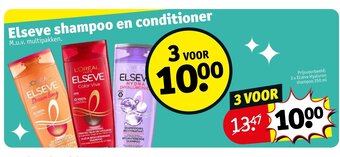 Kruidvat Elseve shampoo en conditioner aanbieding