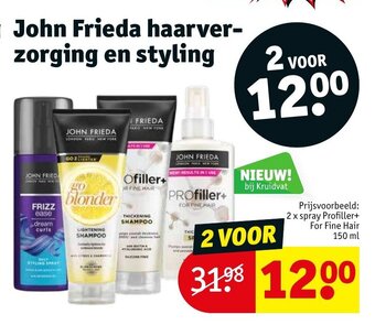 Kruidvat John Frieda haarverzorging en styling aanbieding
