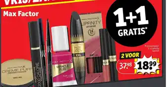 Kruidvat Max Factor 1+1 gratis aanbieding