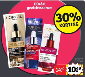 Kruidvat L'Oreal gezichtsserum aanbieding