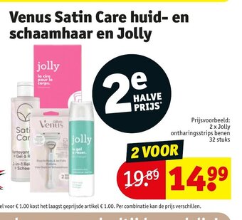 Kruidvat Venus Satin Care huid-en schaamhaar en Jolly aanbieding