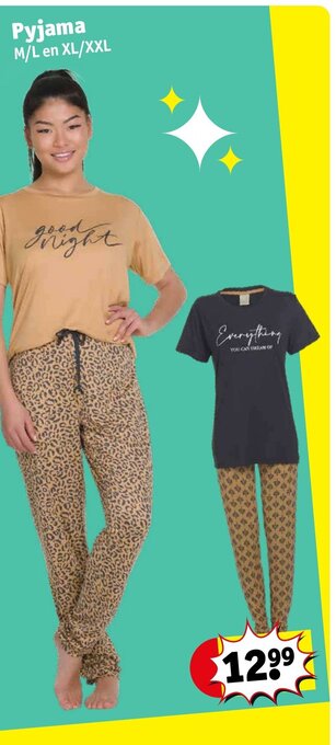 Kruidvat Pyjama M/L en XL/XXL aanbieding