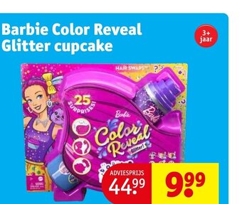 Kruidvat Barbie Color Reveal Glitter cupcake aanbieding