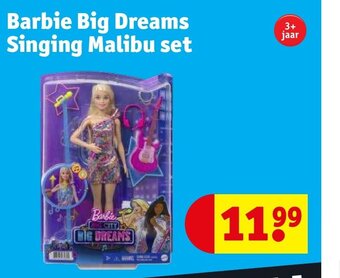 Kruidvat Barbie Big Dreams Singing Malibu set aanbieding