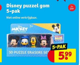 Kruidvat Disney puzzel gom 5-pak aanbieding