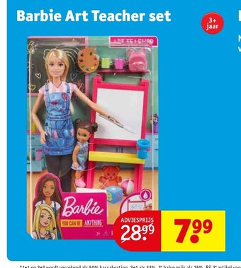 Kruidvat Barbie Art Teacher set aanbieding