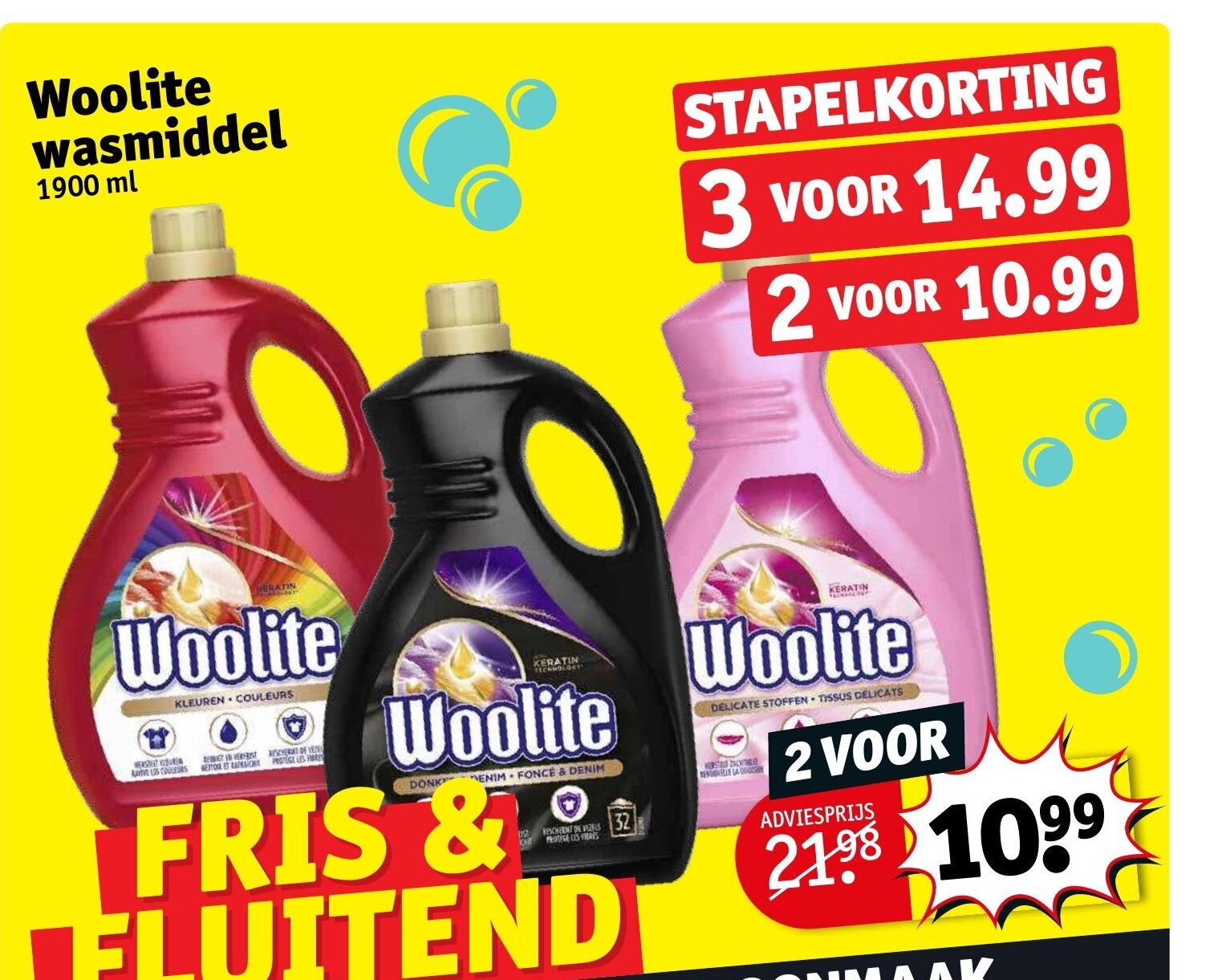 Woolite wasmiddel 1900 ml promotie bij Kruidvat