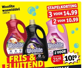 Kruidvat Woolite wasmiddel 1900 ml aanbieding