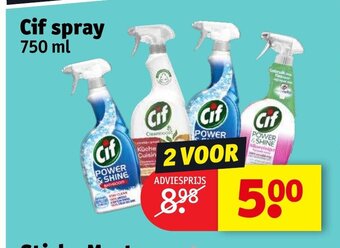 Kruidvat Cif spray 750 ml aanbieding