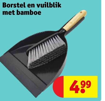 Kruidvat Borstel en vuilblik met bamboe aanbieding
