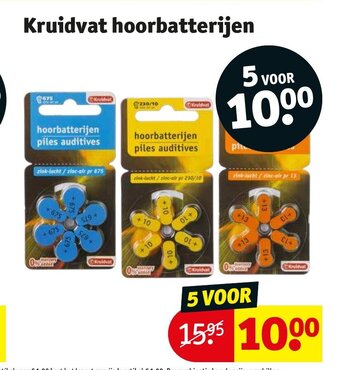 Kruidvat hoorbatterijen aanbieding