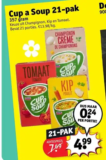 Kruidvat Cup a Soup 21-pak 357 gram aanbieding