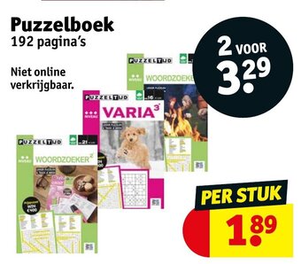 Kruidvat Puzzelboek 192 pagina's aanbieding