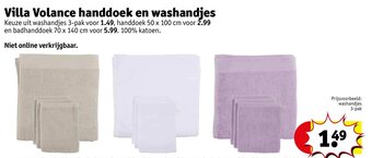 Kruidvat Villa Volance handdoek en washandjes aanbieding