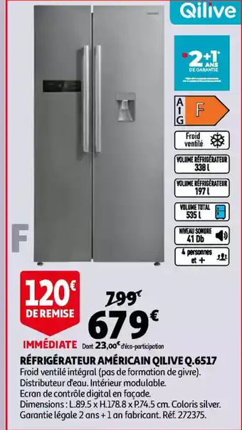 Qilive Refrigerateur americain