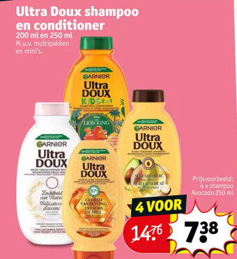 Kruidvat Ultra doux shampoo en conditioner aanbieding