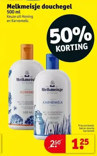 Kruidvat Melkmeisje douchegel 500 ml aanbieding