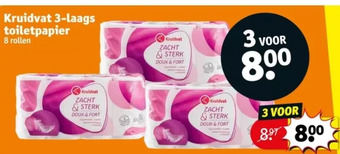 Kruidvat Kruidvat 3-laags toiletpapier aanbieding