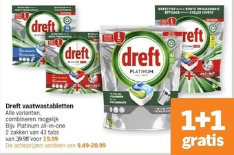 Albert Heijn Dreft vaatwastabletten aanbieding
