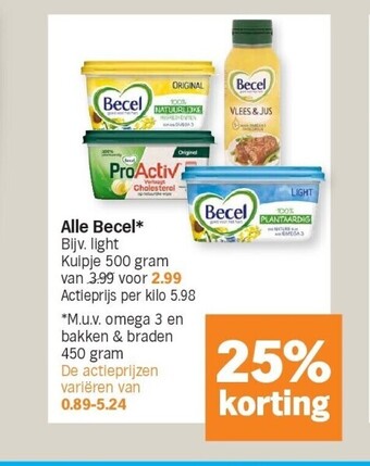 Albert Heijn Alle becel* aanbieding