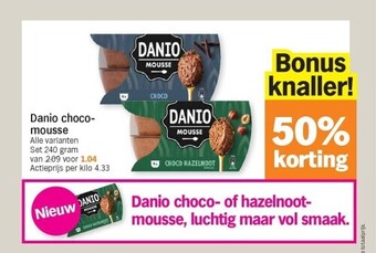 Albert Heijn Danio chocomousse aanbieding