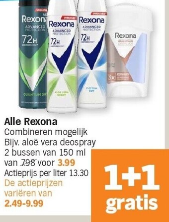 Albert Heijn Alle rexona aanbieding