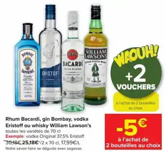 Carrefour Market Eristoff vodka 37.5% 2x70CL aanbieding