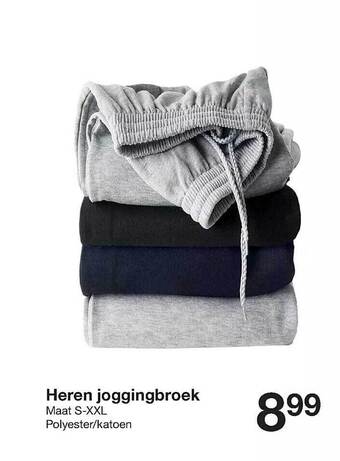 Zeeman Heren joggingbroek aanbieding