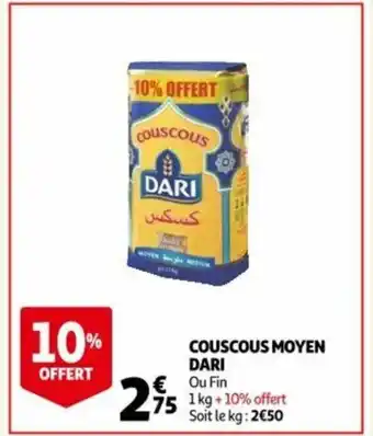Auchan Dari couscous moyen 1 kg aanbieding