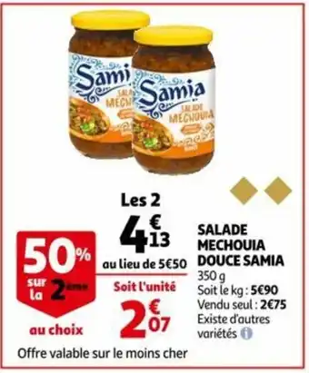 Auchan Samia salade mechouia douce 350 g aanbieding