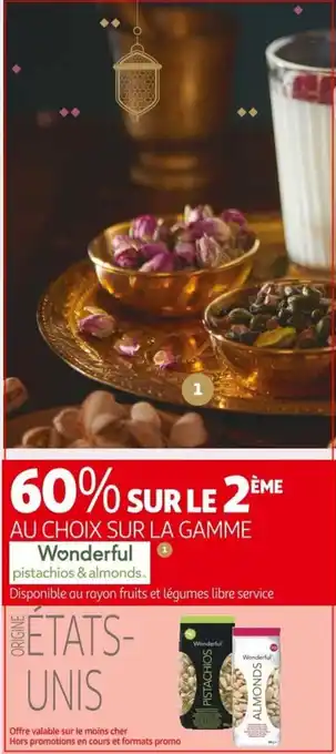 Auchan Au choix sur la gamme wonderful pistachios & almonds aanbieding