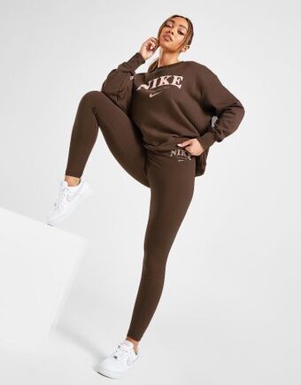 JD Sports Nike varsity leggings, brown aanbieding