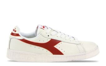 Diadora game l low waxed wit/rood dames