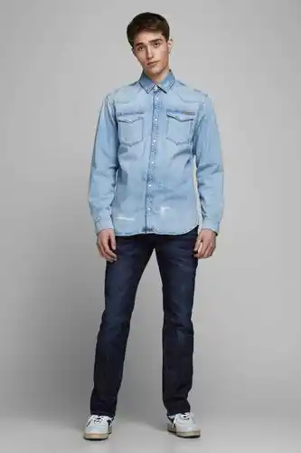ZEB Jack & jones straight jeans - denim aanbieding