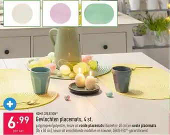 ALDI Home creation Gevlochten placemats, 4 st. per set aanbieding
