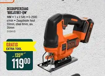 Black + decker decoupeerzaag 'bdcjs18e1-qw'
