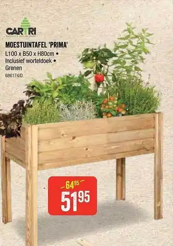 HandyHome Cartri moestruintafel 'prima' aanbieding