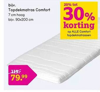 Leen Bakker Topdekmatras comfort aanbieding