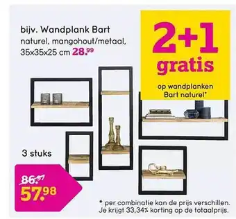 Wandplanken bart naturel