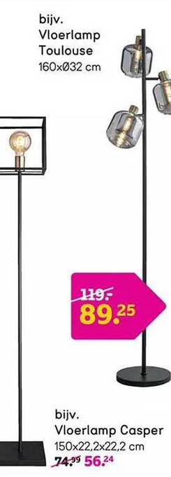 Leen Bakker Vloerlamp casper aanbieding
