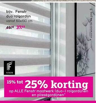 Leen Bakker Fenstr duo rolgordijn aanbieding