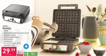 ALDI Ambiano wafelijzer 1200W aanbieding