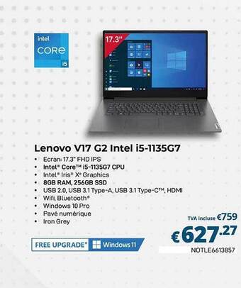 CompuDeals Lenovo v17 g2 intel i5-1135g7 aanbieding