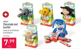 ALDI Kinder chocolade met knuffel 133g aanbieding