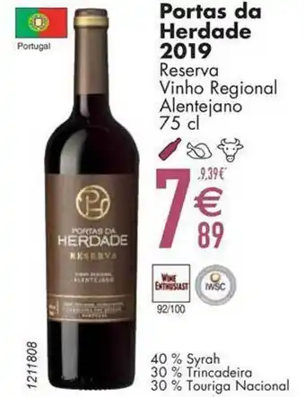 Cora Portas da herdade 2019 reserva vinho regional alentejano aanbieding