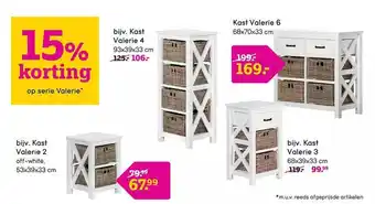 Leen Bakker Kast valerie 2, kast valerie 4, kast valerie 6, kast valerie 3 aanbieding