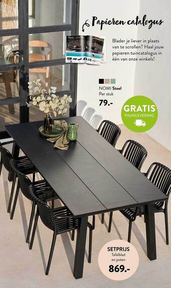 Casa Nomi stoel, tafelblad aanbieding