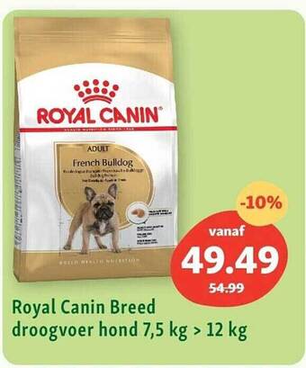 Maxi Zoo Royal canin breed droogvoer hond 7,5 kg > 12 kg aanbieding